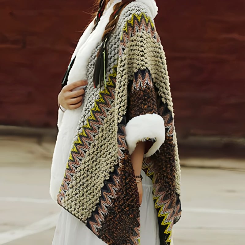 Chal Tibetano de Rayas Multicolores Tibetan Multicolored Striped Shawl