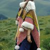 Chal Tibetano de Rayas Multicolores Tibetan Multicolored Striped Shawl
