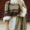 Chal Tibetano de Rayas Multicolores Tibetan Multicolored Striped Shawl