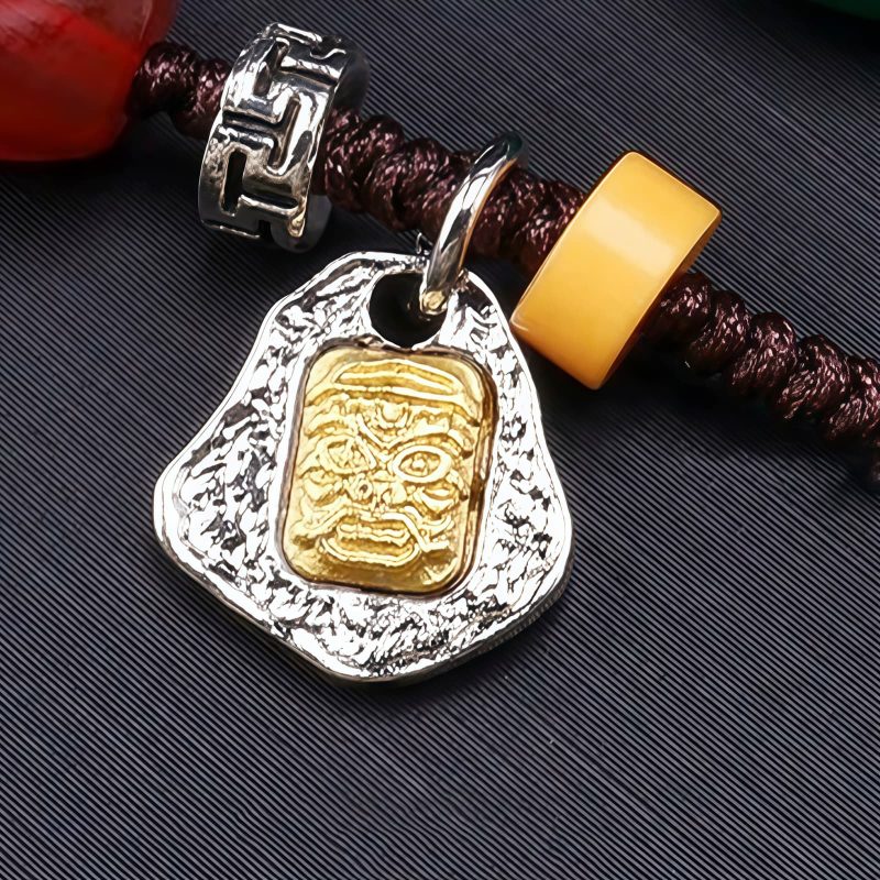 チベット九眼天珠プロテクションネックレス Tibetan Nine-eye Dzi Bead Protection Necklace