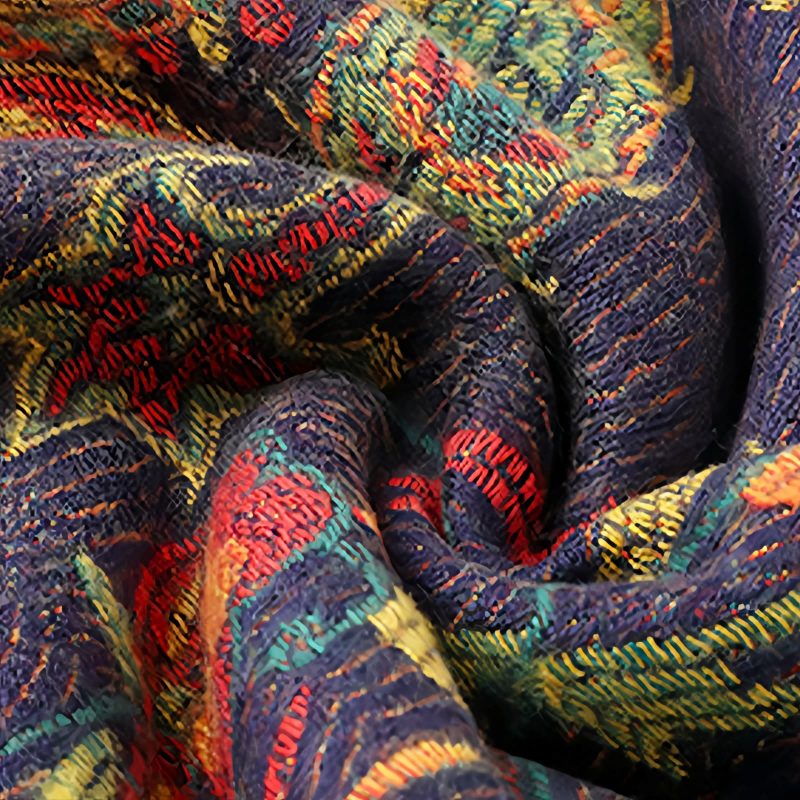 شال زهور البوني من البوليستر التبتي Tibetan Polyester Peony Vine Shawl