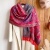 شال زهور البوني من البوليستر التبتي Tibetan Polyester Peony Vine Shawl