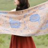 شال زهور البوني من البوليستر التبتي Tibetan Polyester Peony Vine Shawl