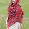 شال زهور البوني من البوليستر التبتي Tibetan Polyester Peony Vine Shawl