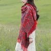 شال زهور البوني من البوليستر التبتي Tibetan Polyester Peony Vine Shawl