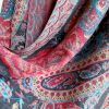 شال زهور البوني من البوليستر التبتي Tibetan Polyester Peony Vine Shawl