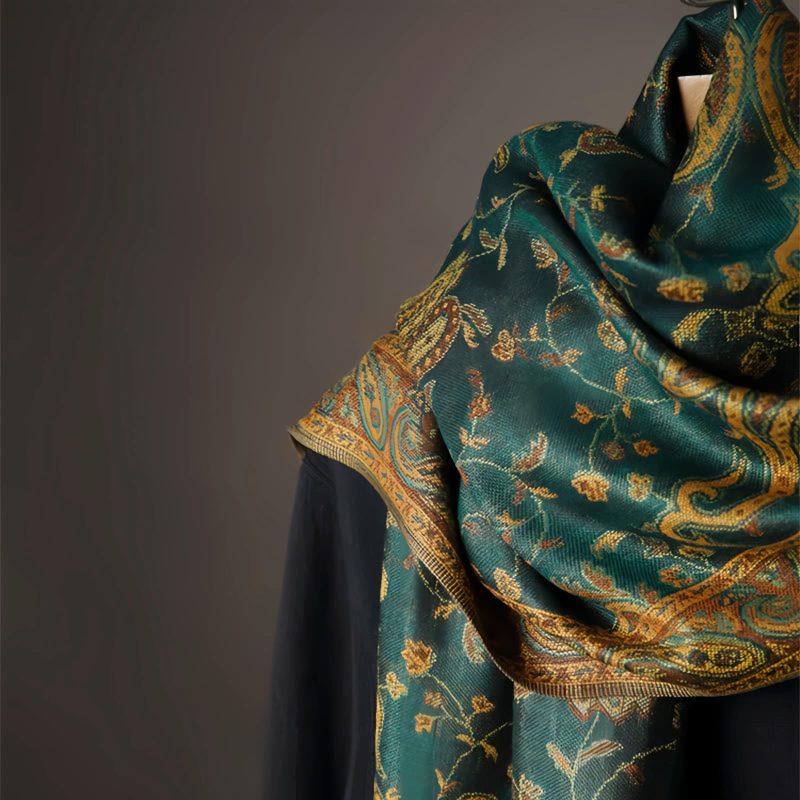 Bufanda de Flor de Marañón de Poliéster Tibetana Tibetan Polyester Cashew Flower Wrap