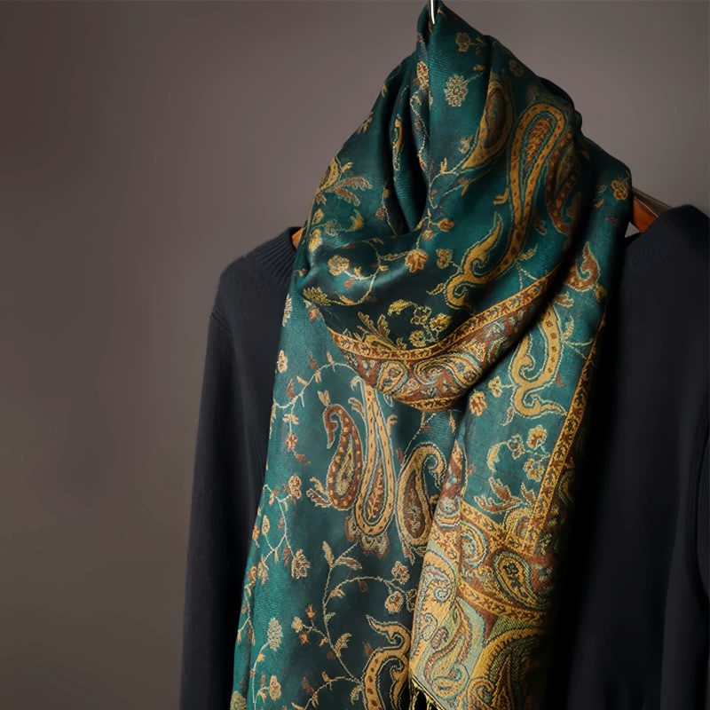 Bufanda de Flor de Marañón de Poliéster Tibetana Tibetan Polyester Cashew Flower Wrap