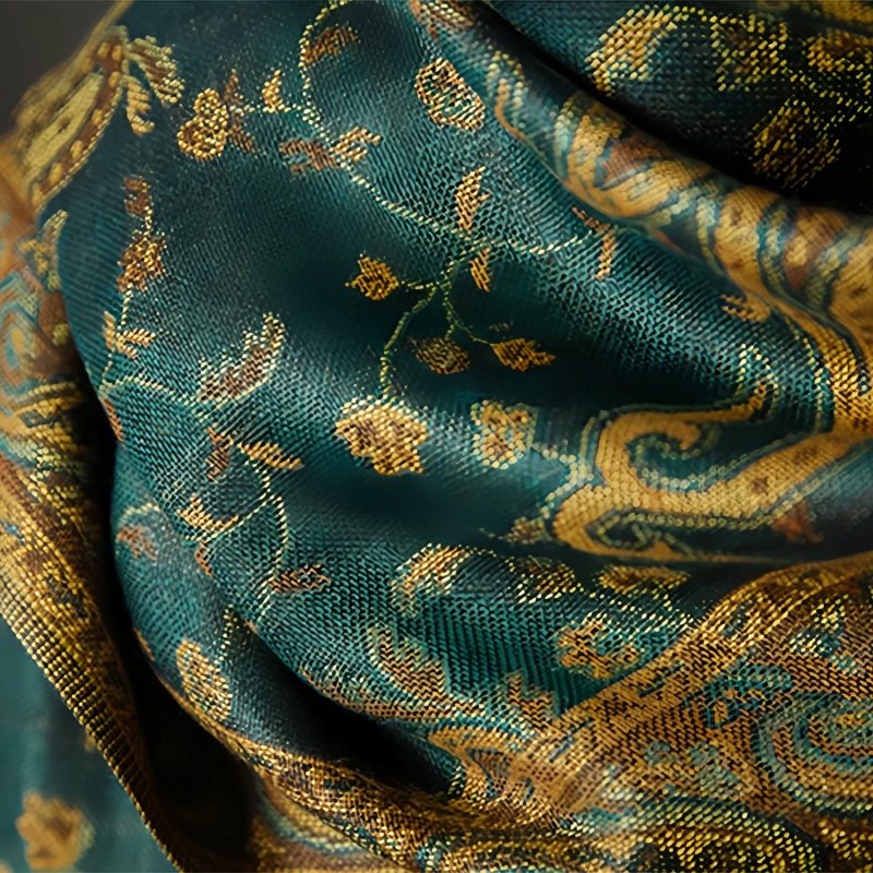 Bufanda de Flor de Marañón de Poliéster Tibetana Tibetan Polyester Cashew Flower Wrap