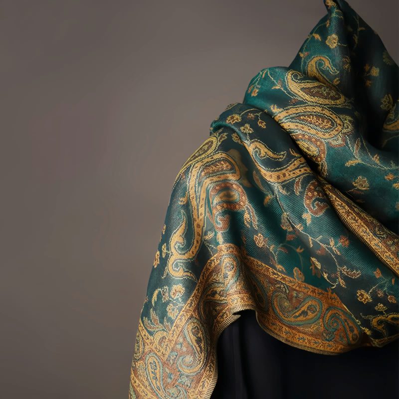 Bufanda de Flor de Marañón de Poliéster Tibetana Tibetan Polyester Cashew Flower Wrap