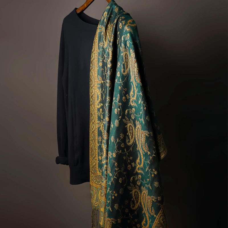 Bufanda de Flor de Marañón de Poliéster Tibetana Tibetan Polyester Cashew Flower Wrap