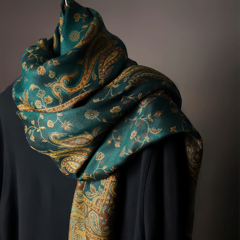 Bufanda de Flor de Marañón de Poliéster Tibetana Tibetan Polyester Cashew Flower Wrap