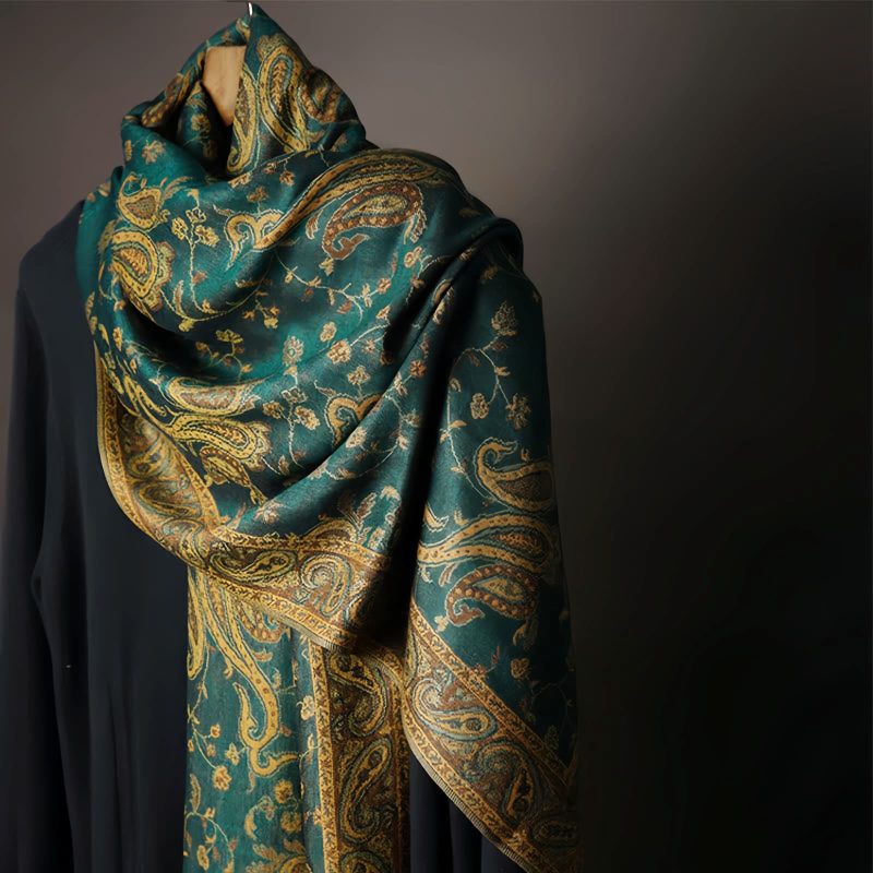 Bufanda de Flor de Marañón de Poliéster Tibetana Tibetan Polyester Cashew Flower Wrap