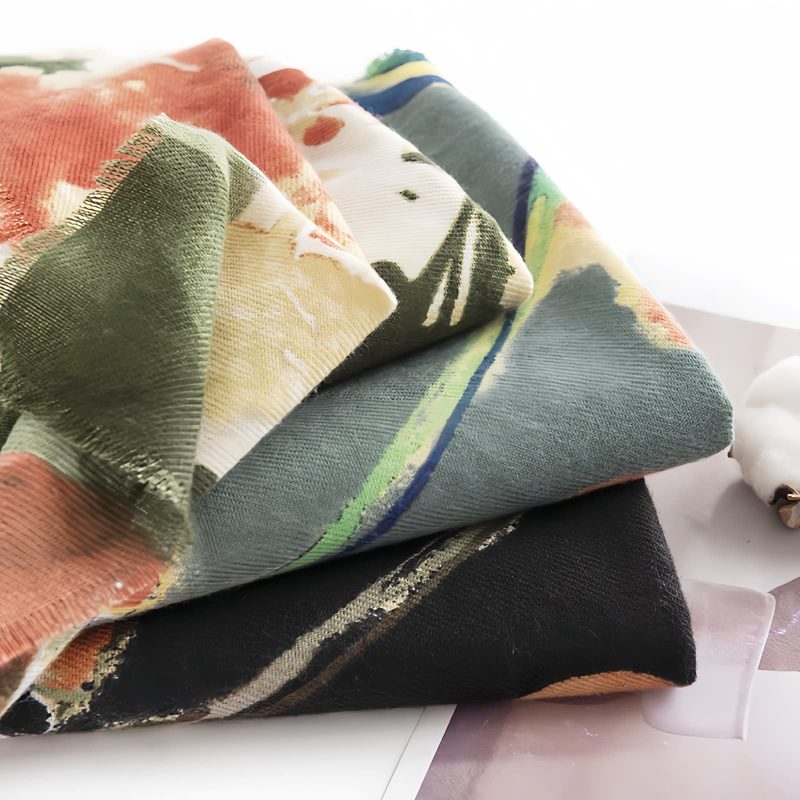 Chale Tibetano con Diseño Floral Retro Tibetan Retro Floral Design Shawl