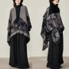 Chale Doble de Cachemira Tibetana con Diseño de Ciervo Sika Tibetan Double-sided Shawl with Sika Deer Design