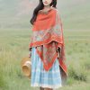 Chale Tibetano con Diseño Sencillo Tibetan Simple Pattern Shawl