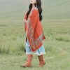 Chale Tibetano con Diseño Sencillo Tibetan Simple Pattern Shawl