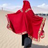 Chaleco con Capucha de Flores Pequeñas Tibetano Tibetan Small Floral Hooded Shawl