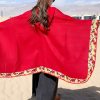 Chaleco con Capucha de Flores Pequeñas Tibetano Tibetan Small Floral Hooded Shawl
