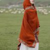 Chaleco con Capucha de Flores Pequeñas Tibetano Tibetan Small Floral Hooded Shawl