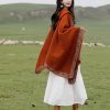 Chaleco con Capucha de Flores Pequeñas Tibetano Tibetan Small Floral Hooded Shawl