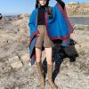 Chaleco con Capucha de Flores Pequeñas Tibetano Tibetan Small Floral Hooded Shawl