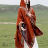 Chaleco con Capucha de Flores Pequeñas Tibetano Tibetan Small Floral Hooded Shawl