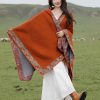 Chaleco con Capucha de Flores Pequeñas Tibetano Tibetan Small Floral Hooded Shawl