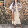 Bufanda Envolvente de Rayas Tibetana de Poliéster Tibetan Polyester Striped Shawl Wrap