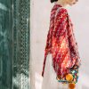 Xale Tibetano Listrado com Borlas e Gola Tibetan Striped Pullover Tassel Shawl