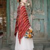 Xale Tibetano Listrado com Borlas e Gola Tibetan Striped Pullover Tassel Shawl