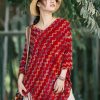Xale Tibetano Listrado com Borlas e Gola Tibetan Striped Pullover Tassel Shawl