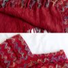 Xale Tibetano Listrado com Borlas e Gola Tibetan Striped Pullover Tassel Shawl