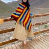 Xale Aconchegante de Viagem com Design de Borlas Tibetanas Tibetan Tassel Design Cozy Travel Shawl