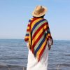 Xale Aconchegante de Viagem com Design de Borlas Tibetanas Tibetan Tassel Design Cozy Travel Shawl