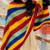 Xale Aconchegante de Viagem com Design de Borlas Tibetanas Tibetan Tassel Design Cozy Travel Shawl