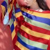 Xale Aconchegante de Viagem com Design de Borlas Tibetanas Tibetan Tassel Design Cozy Travel Shawl
