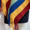 Xale Aconchegante de Viagem com Design de Borlas Tibetanas Tibetan Tassel Design Cozy Travel Shawl