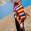 Xale Aconchegante de Viagem com Design de Borlas Tibetanas Tibetan Tassel Design Cozy Travel Shawl