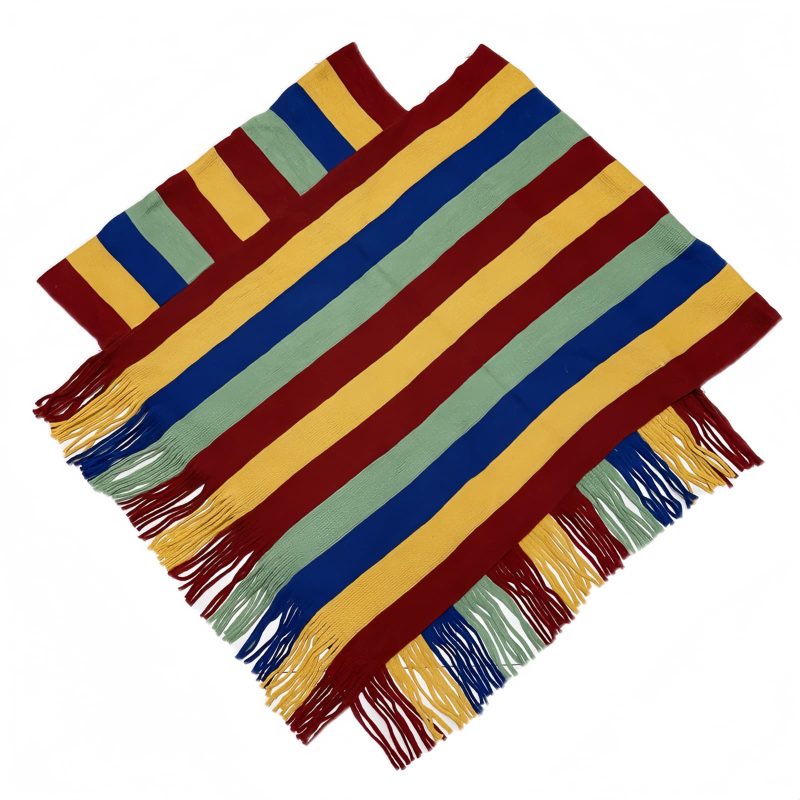 Xale Aconchegante de Viagem com Design de Borlas Tibetanas Tibetan Tassel Design Cozy Travel Shawl