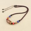 Collar de Protección con Cuenta Dzi de Tres Ojos Tibetana Tibetan Three-Eye Dzi Bead Protection Necklace