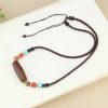 Collar de Protección con Cuenta Dzi de Tres Ojos Tibetana Tibetan Three-Eye Dzi Bead Protection Necklace