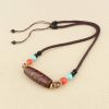 Collar de Protección con Cuenta Dzi de Tres Ojos Tibetana Tibetan Three-Eye Dzi Bead Protection Necklace