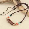 Collar de Protección con Cuenta Dzi de Tres Ojos Tibetana Tibetan Three-Eye Dzi Bead Protection Necklace