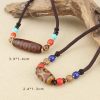 Collar de Protección con Cuenta Dzi de Tres Ojos Tibetana Tibetan Three-Eye Dzi Bead Protection Necklace