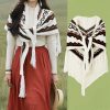 Chal de Borlas con Rayas Triangulares Tibetanas Tibetan Triangular Striped Tassel Shawl