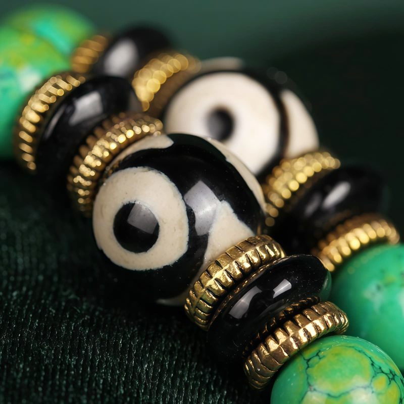 Collar de Mala de Turquesa Tibetana para el Equilibrio Tibetan Turquoise Mala Balance Necklace