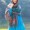 Chale con Estampado de Hojas de Vid Tibetano Tibetan Vine Leaves Pattern Shawl