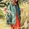 Chale con Estampado de Hojas de Vid Tibetano Tibetan Vine Leaves Pattern Shawl