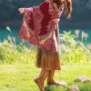 Chale con Estampado de Hojas de Vid Tibetano Tibetan Vine Leaves Pattern Shawl